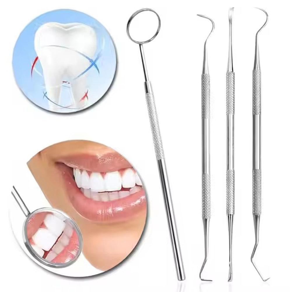 Home Improvement Kit - 4-delige set tandheelkundige mondreinigingshulpmiddelen van roestvrij
