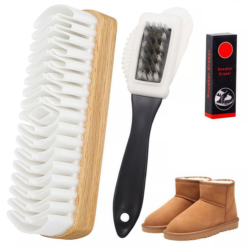 Wood Stain Brush - 3 stks/set met gum Suède borstelset