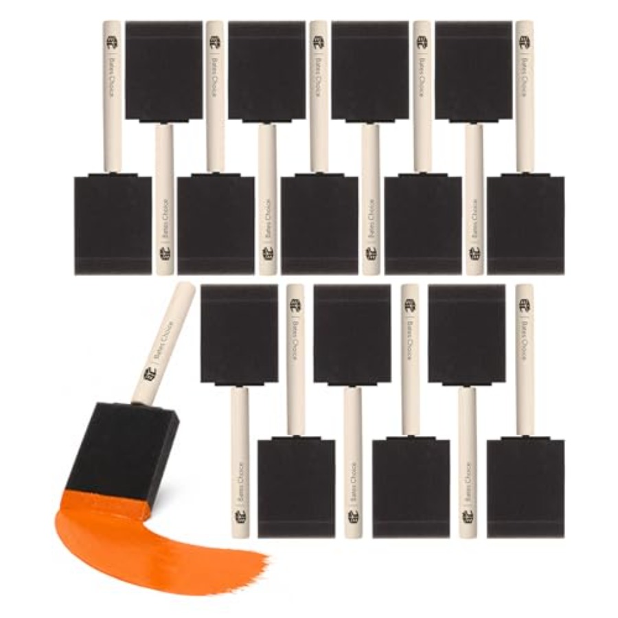 Wood Stain Brush - Bates- Foam Paint Brushes, 2 inch,