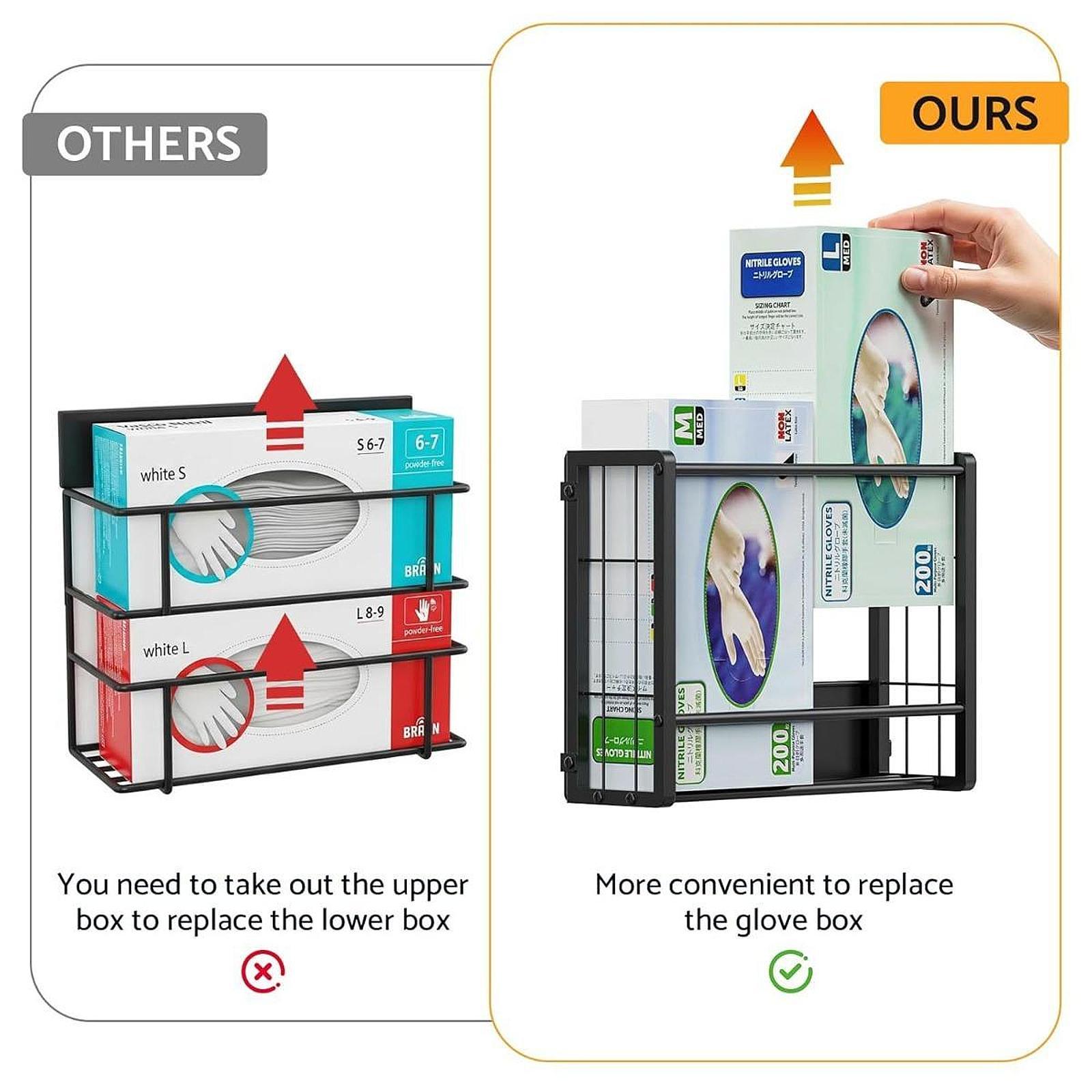 Home Improvement Binford Tools - Handschoenenkastjehouder Koelkastorganizer Multifunctionele Wandmontage Handschoendispenser voor