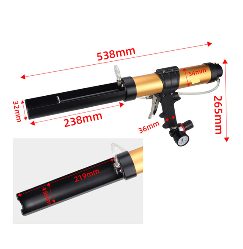 Caulking Gun Dispensing - 310 ml capaciteit LUCHTCARTRIDGE DISPENSING CAULKING