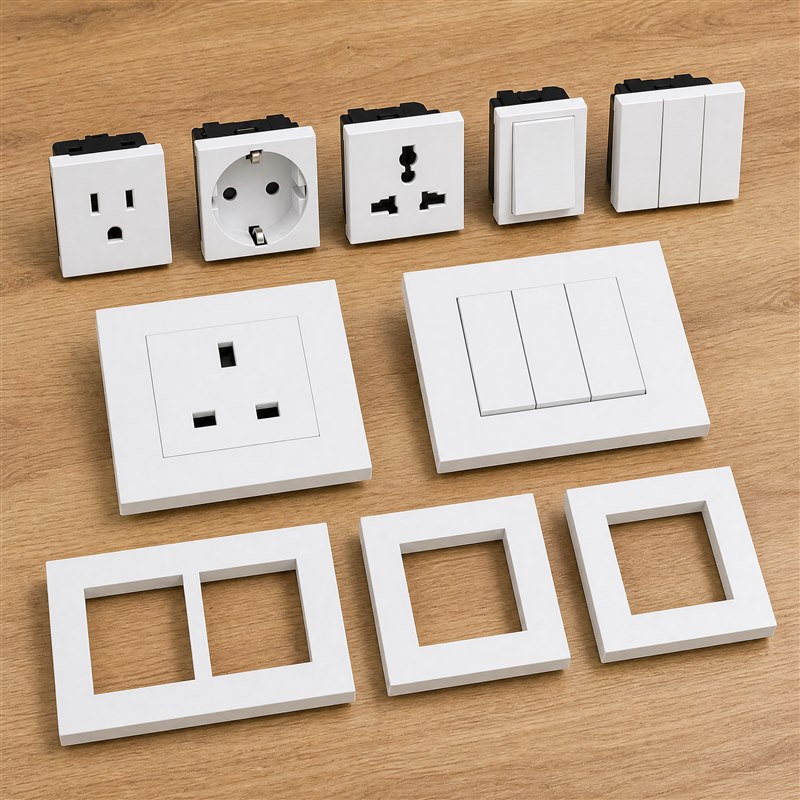 Home Improvement Uk - DIY Modulair Wandcontactdoos-inzetstuk EU/UK/US Standaard Stopcontact