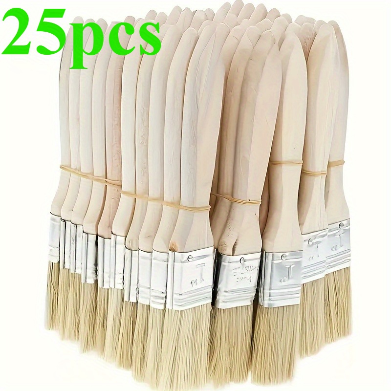 Wood Stain Brush - 25 stuks 1 inch penselen set