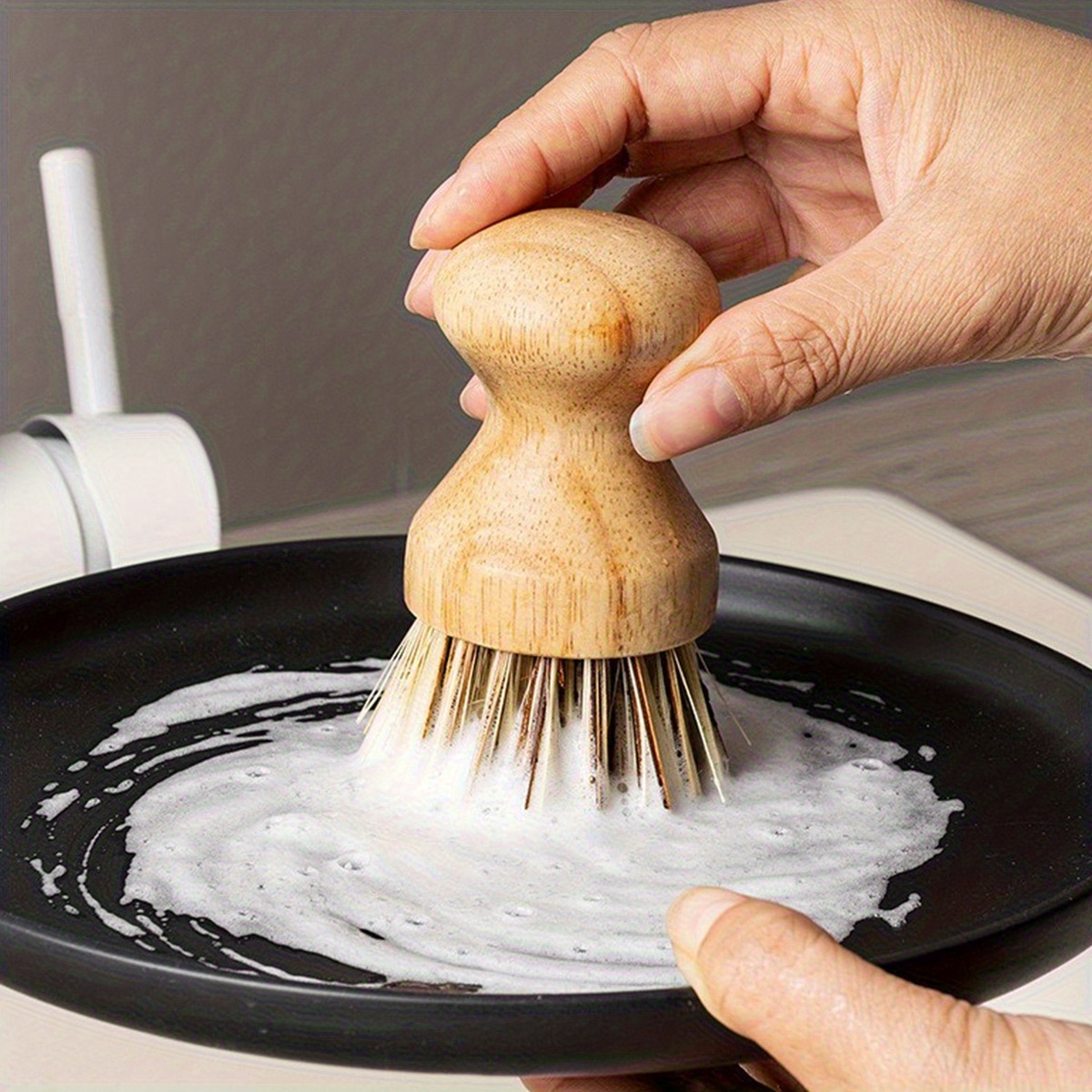 1 stuk massief houten afwasbor - Wood Stain Brush recensie en prijs