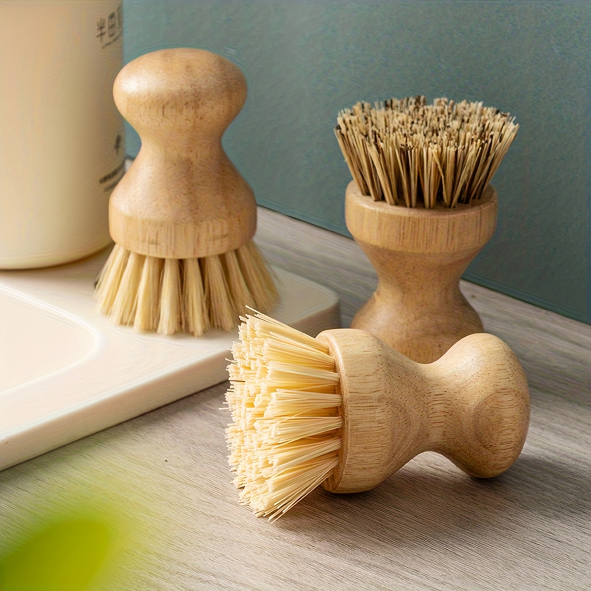 1 stuk massief houten afwasbor - Wood Stain Brush recensie en prijs