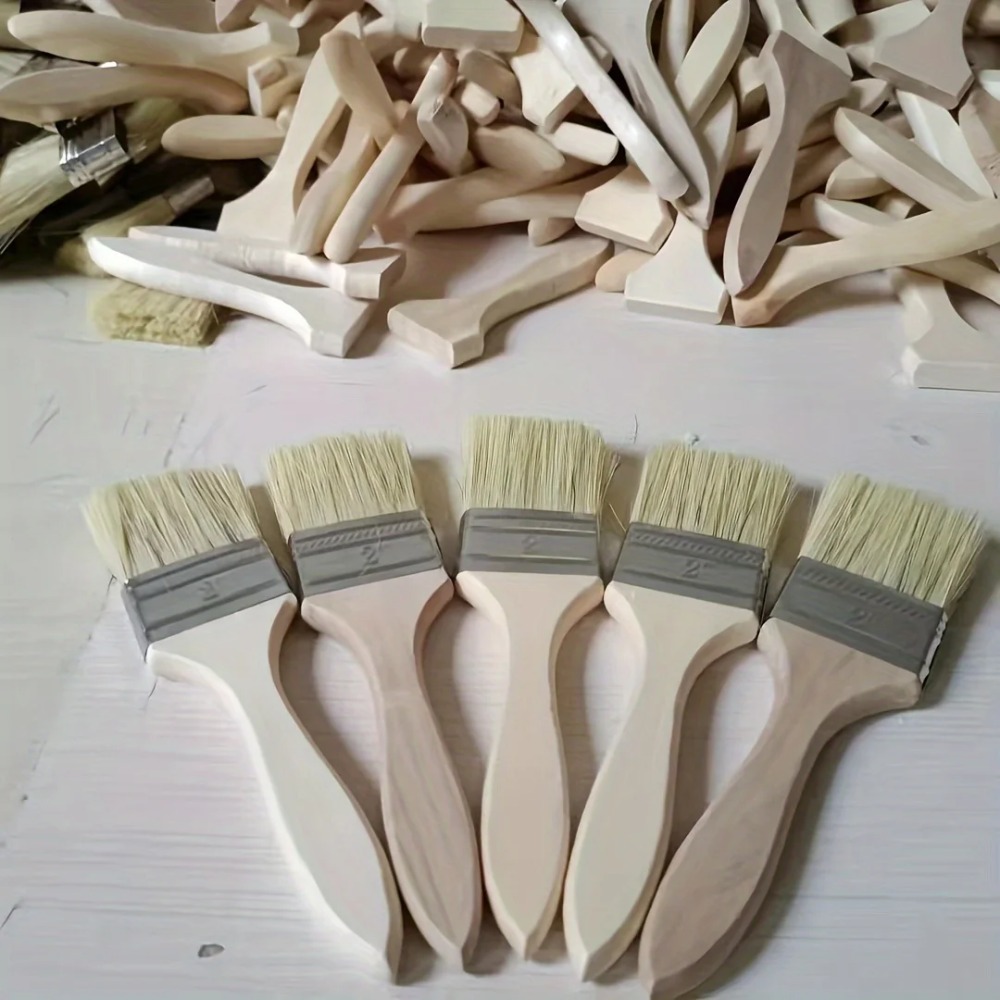 Houten verfkwastenset met ergo - Wood Stain Brush recensie en prijs
