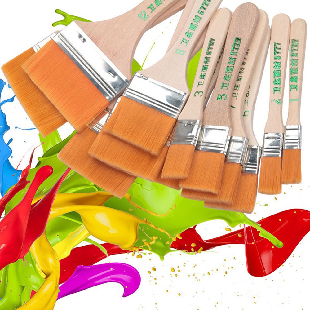 12 Stuks Nylon Penselen Groot  - Wood Stain Brush recensie en prijs