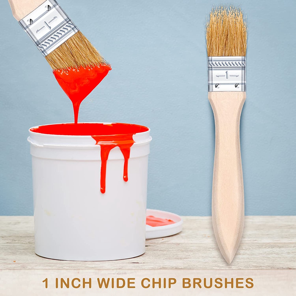 ABUH-100 stuks 1 inch chipverf - Wood Stain Brush recensie en prijs